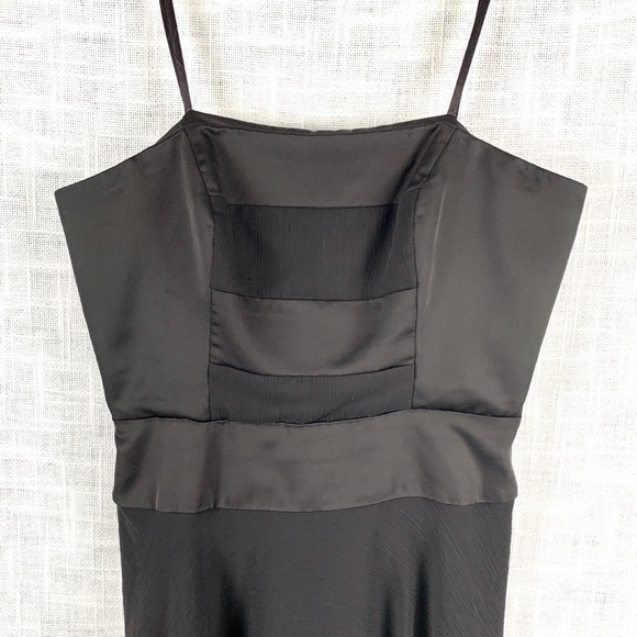 Max & Cleo strapless black chiffon minidress, sz 4 - Picture 3 of 8